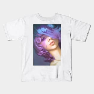 A girl with purple hair Kids T-Shirt